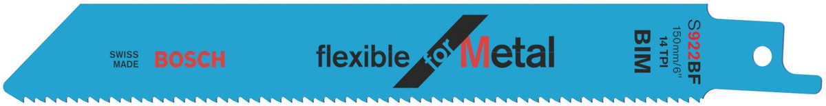 Bosch Zubehör 5x Säbelsägeblatt flexibel für Metall S922BF - 2608656014