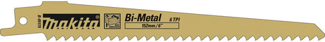 Makita b-05175 bim reciprozaagblad - 152 x 1,25 x 6tpi - hout metaal (5st)