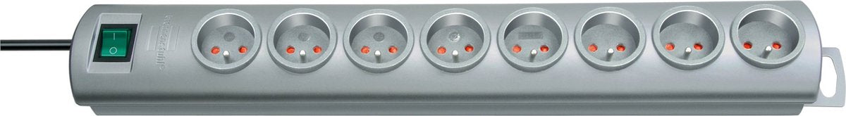 Brennerstuhl Primera-Line Steckdose 8-fach silber 2m h05vv-f 3g1,5 *fr be*