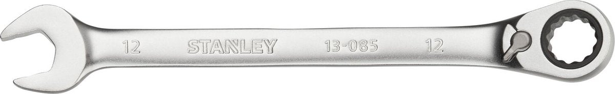 Stanley – umschaltbarer Ringmaulschlüssel Fatmax mit Ratsche 12 mm – Maulschlüssel – Schraubenschlüssel – 1 Stück