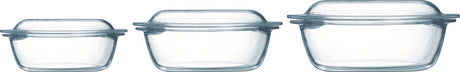 Pyrex optimales Auflaufform-Set 1,4 l – 2,1 l – 3 l – 21 x 18 x 8 cm – 24 x 20 x 10 cm – 27 x 23 x 11 cm