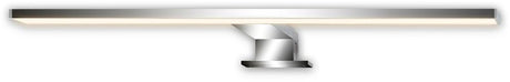 B.K.light dünn - LED-Spiegelbeleuchtung - warmweißes Licht - Spiegellampe - klemmbar oder schraubbar - Chrom - 50x10,5x4 cm