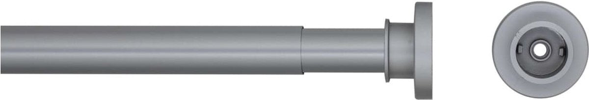 Dichtungsfeuchen-Duschvorhangstange Teleskop 80-130 cm Schwarz