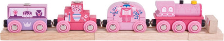 Bigjigs Prinzessinnenzug – Holzzug mit 3 Waggons – ab 3 Jahren