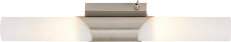 B.k.licht briloner kabili - led spiegellamp - spiegelverlichting badkamer - 2x e14 fitting - nickel - 43.5 cm