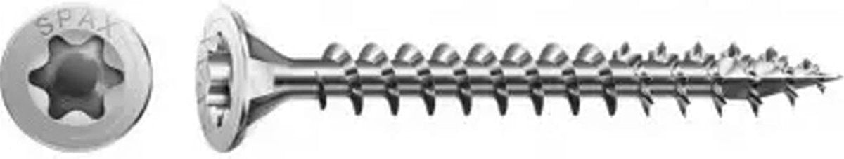 Spax Torx Holzschraube Flachkopf – 4,0x35mm – T10 – 25 Stück