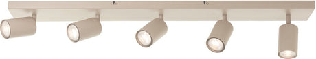 Brilliant Jello – Deckenleuchte – LED GU10 5 x 5 W – 350 lm – 3000 K – dimmbar – Champagner