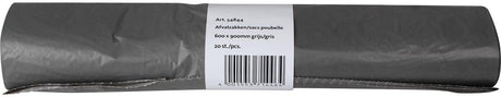 Q-Connect Müllsack 25 Mikron, ft 60 x 90 cm, 60-65 Liter, grau, Rolle à 20 Stück