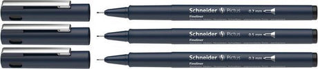 Schneider Schreibgeräte Schneider Fineliner – Pictus – Schwarz – 3 Strichstärken – S-197593