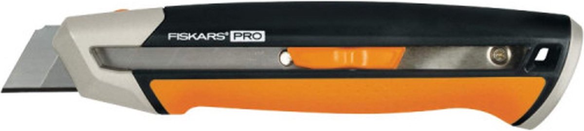 Fiskars Carbonmax – Universalmesser – 25 mm – ergonomischer Softgriff – Metallgehäuse