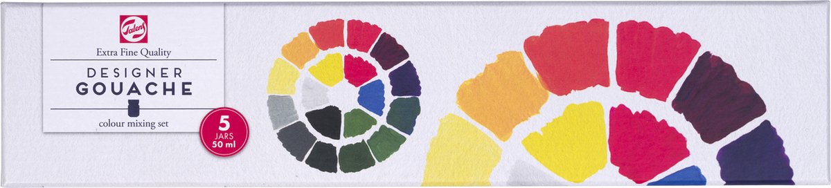Talens Gouache-Extra-Fein-Set, 5 x 50 ml-Flaschen