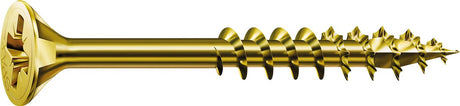Spax Universalschraube, 5 x 100 mm, 90 Stück, Teilgewinde, Senkkopf, Kreuzschlitz Z2, 4cut, Yellox - 8000000288180
