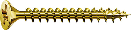 Spax Universalschraube, 5 x 30 mm, 180 Stück, Vollgewinde, Senkkopf, Kreuzschlitz Z, 4cut, gelb - 8000000288340