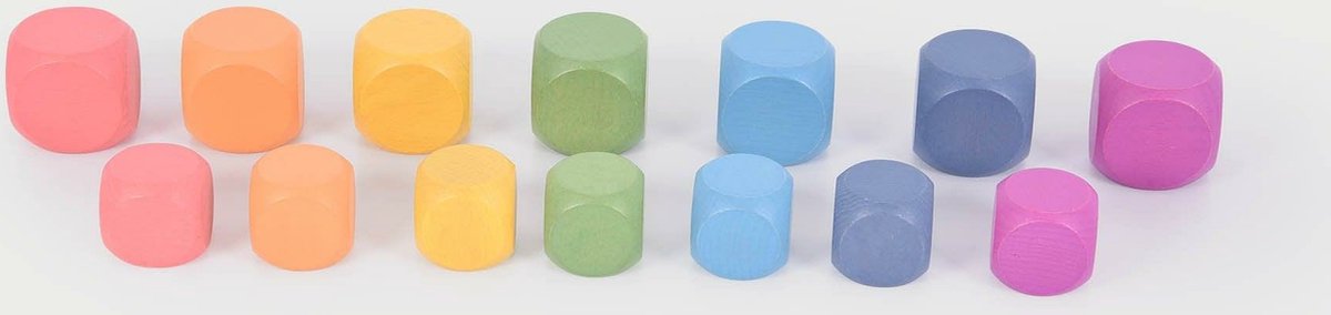 Tickit® Regenbogen-Holzwürfel
