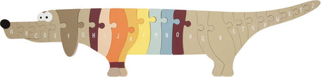 Small Foot - Holz-Buchstaben- und Formenpuzzle Hund, 26-tlg.