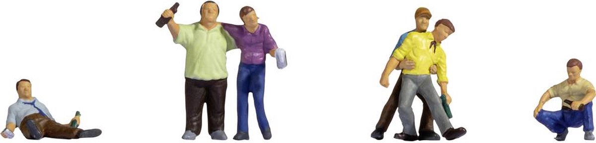 Noch 36559 n betrunkene Figuren bemalt, stehend, sitzend, liegend
