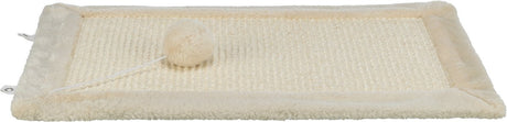 Trixie Kratzmatte – Sisal-Teppich braun 55 x 35 cm – 2 Stück, Plüsch-Mittelstück