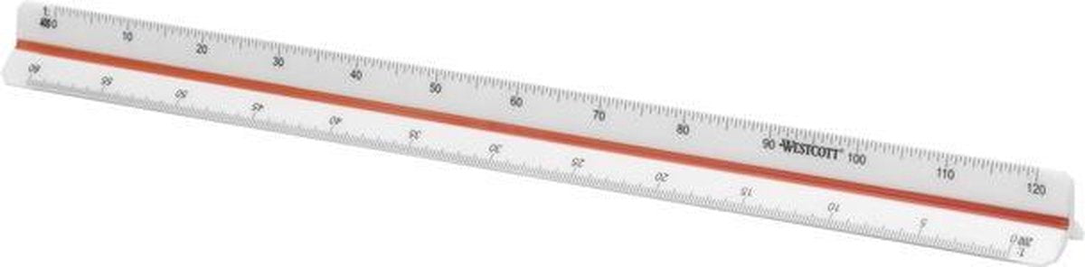 Westcott Maßstabsstab – 30 cm – 1:100 200 250 300 400 500 – ac-e10162