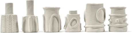 Serax Set mit 6 Vasen Molly Beige Steingut ø 6,5x11cm Marie Michielssen