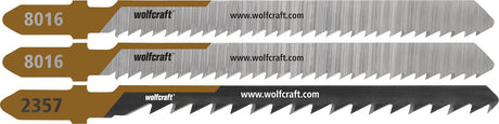 Wolfcraft – Terrassen-Stichsägeblätter – 3 Stück – für feine gerade und gebogene Schnitte in Terrassendielen, Hartholz-WPC – 2357000