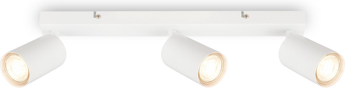 Briloner tib – Deckenstrahler mit 3 Lichtpunkten – Strahler mit GU10-Fassung – drehbarer Stab – neigbar – Aufbaustrahler – 44 cm