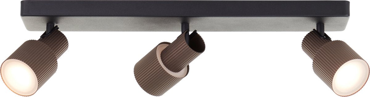 Brilliant Cadiz – Deckenstrahler – Gu10 3 x 5 W – 3000 K – schwarzes Kupfer
