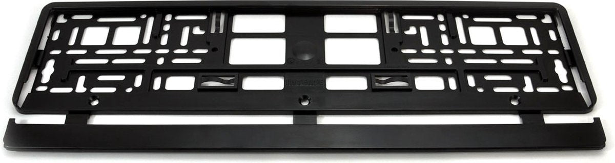Markenloser Sans-Marque-Kennzeichenhalter hart – schwarz – für Kennzeichengröße: 520 x 110 mm – nur 1 Stück