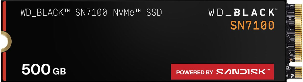 Sandisk Western Digital Black Sn7100 – interne SSD – PCI Express 4.0 x4 – NVMe M.2 2280 3D V-Nand (TLC) – 500 GB