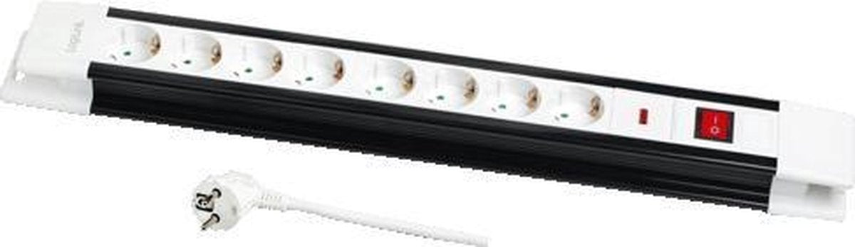 Logilink Steckdosenleiste 8-fach 3,0 m weißer Schalter