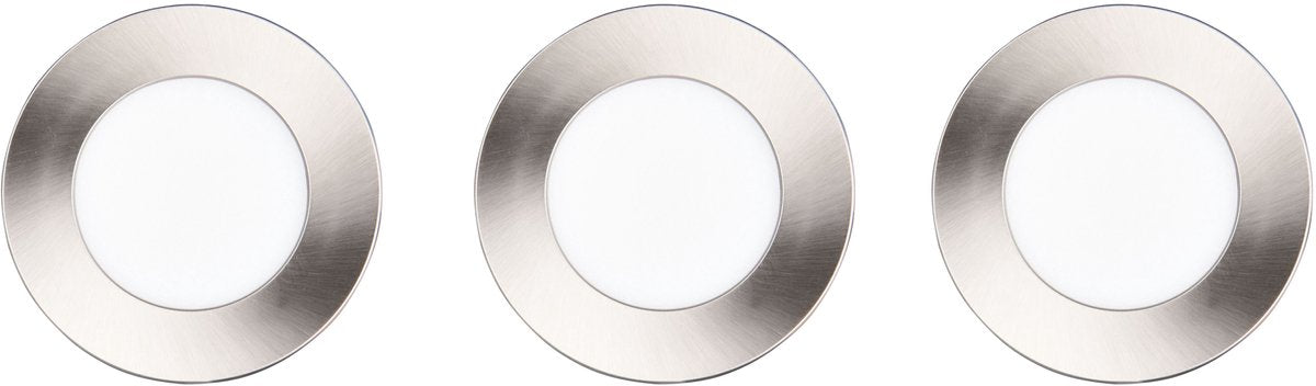 Trio himal - Einbaustrahler - Nickel matt - inkl. 3x SMD 3,5 W - Deckenmontage - Helligkeit einstellbar - Dip-Schalter