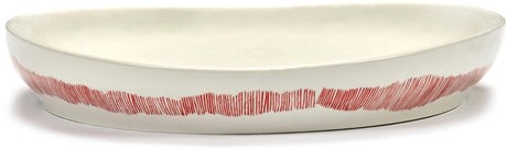 Serax - Ottolenghi Feast - Servierschale m - weiß rot - 36 ø