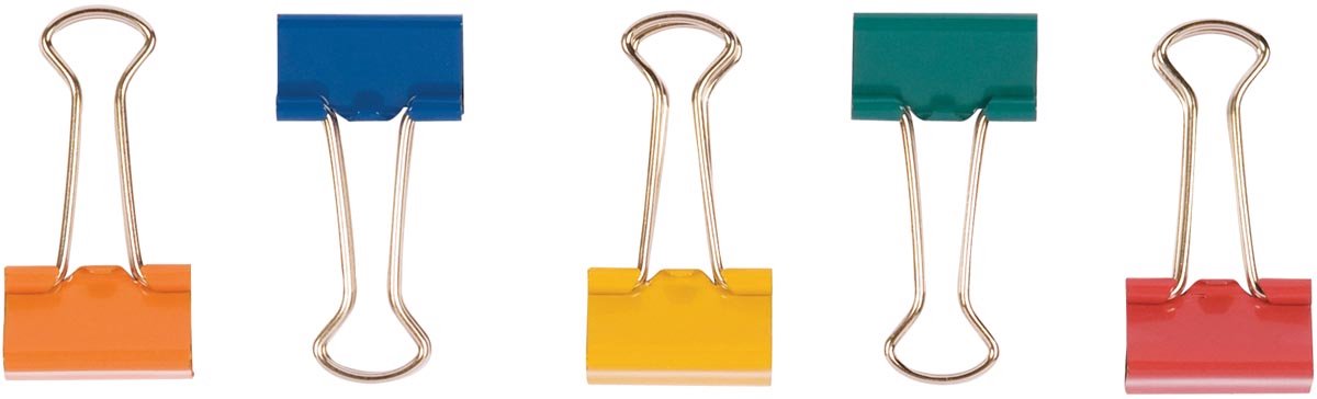 Q-Connect Foldback-Clip, farbig sortiert, 32 mm, Karton à 10 Stück