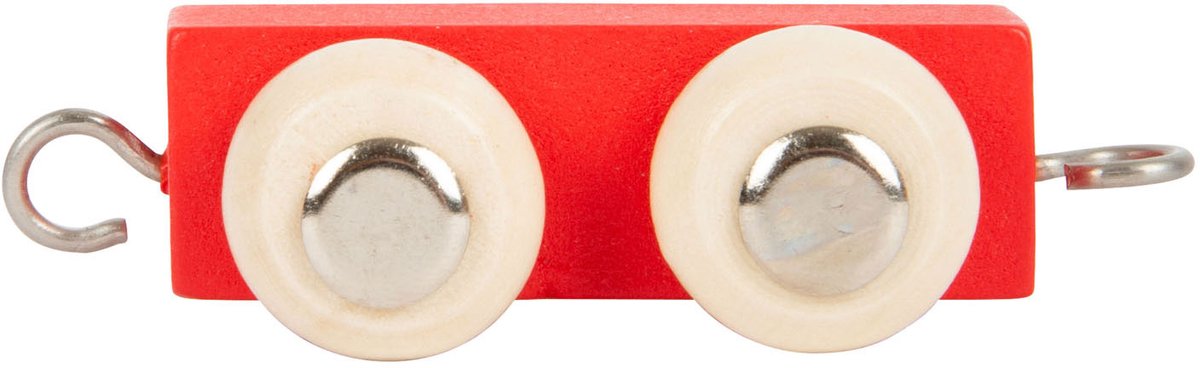 Small Foot - Holz-Briefeisenbahnanhänger Rot - 12 Stück