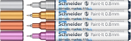 Schneider Schreibgeräte Schneider Metallic Marker – Paint-it 011 – 2 mm – 4 Stück – S-ML01111501