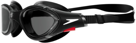 Speedo Biofuse 2.0 Schwimmbrille – ergonomische Taucherbrille Erwachsene – Antibeschlag-UV-Schutz – professionelle Schwimmbrille mit Druckknopfverschluss – superweiche Dichtung – schwarzer Rauch