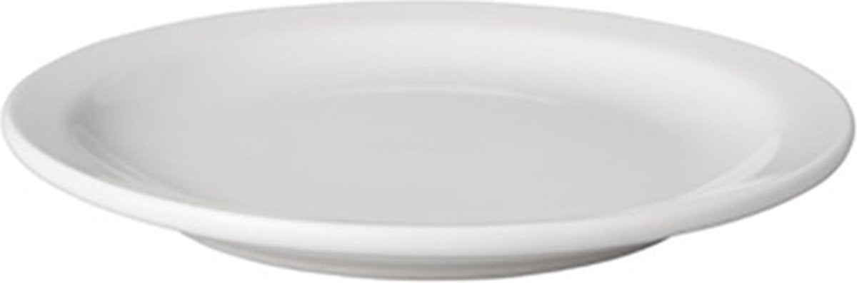 Mammut-Kuchenteller Budgetline schmaler Rand aus Porzellan 16 cm, 6er-Set