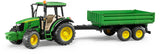 Bruder John Deere Traktor 5115 m mit Anhänger 1:16