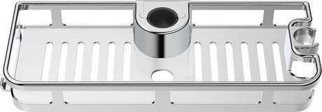 Wenko Duschablage Libertà Chrom 28x12cm – Duschablage ohne Bohren – Duschkorb