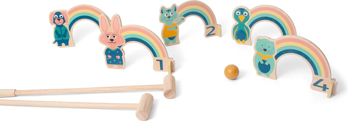 Bs Toys Holzkrocketspiel Regenbogen