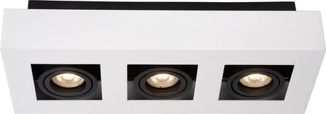 Lucide Xirax – Deckenstrahler (Deckenleuchte) – LED dimmbar bis warm – GU10 (MR16) – 3 x 5 W, 2200 K, 3000 K, Weiß
