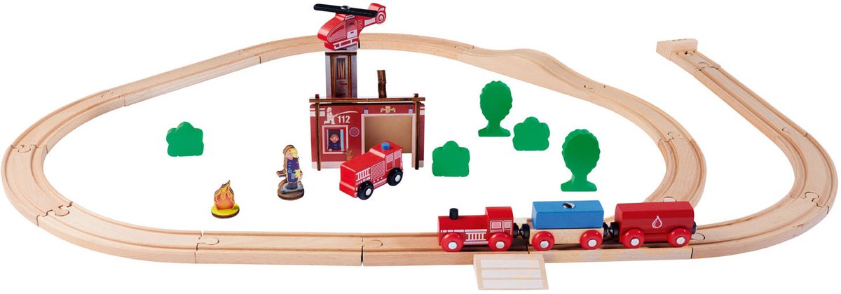 Eichhorn-Eisenbahngleis mit Brückenspielset, 33-teilig.
