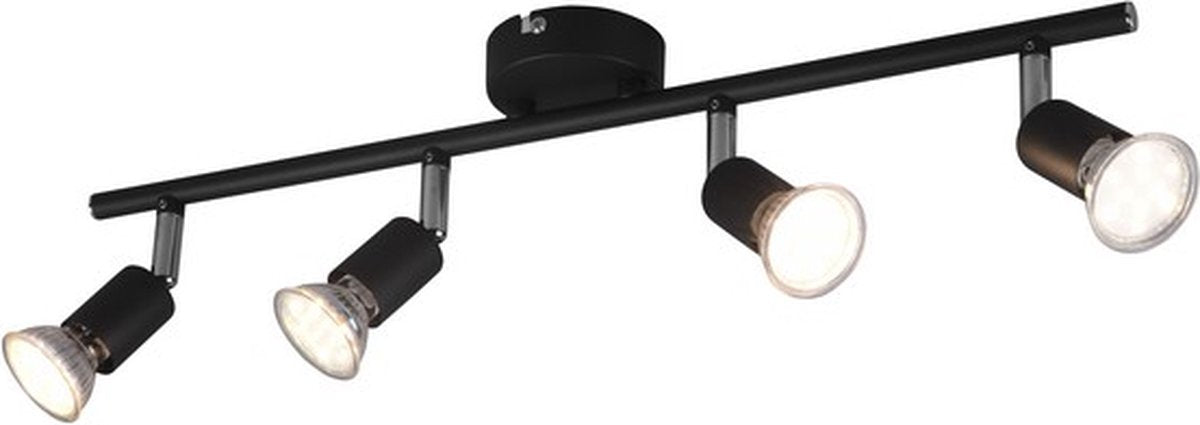 Rl lebe dein Licht Reality Paris - Spot - Schwarz matt - exkl. 4x gu10 3w - Deckenmontage