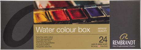 Rembrandt aquarelverf metalen set | 24 napjes + penseel