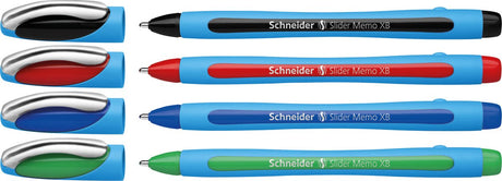 Schneider Schreibgeräte Schneider Kugelschreiber – Slider Memo – XB 1,4 mm – 4 Stück im Blister – S-75020