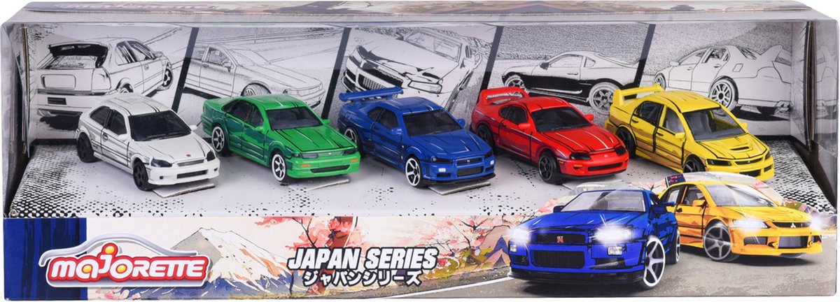 Majorette Japan Serie Die-Cast Cars Giftpack, 5st.