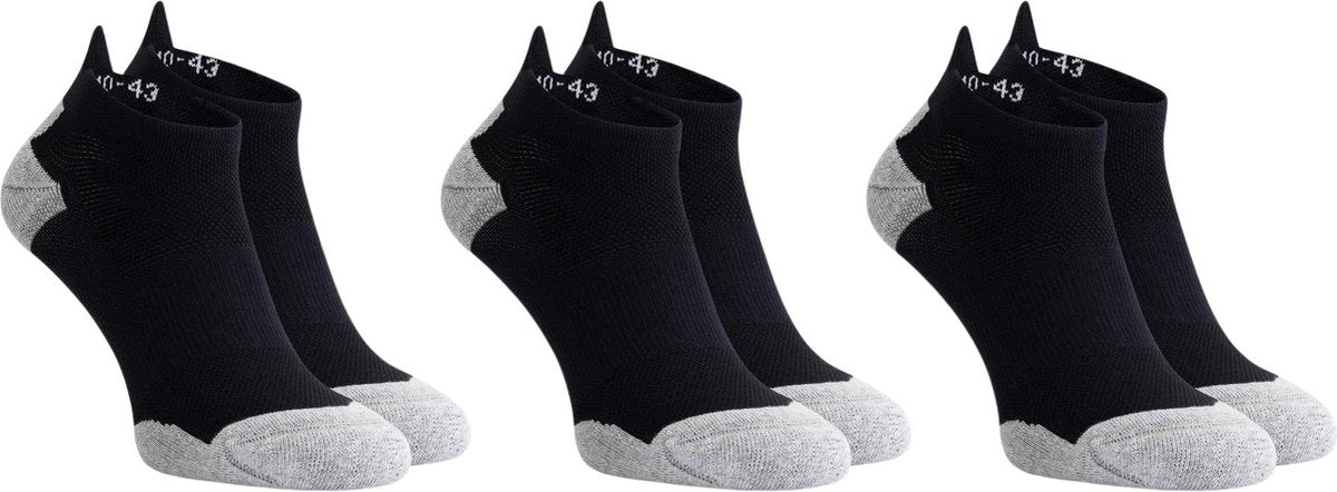 Rogelli core hardloopsokken - 3-pack - zwart grijs - 36 39