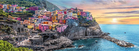 Trefl Puzzle 500 Teile - Vernazza Sonnenuntergang Italien Panorama.