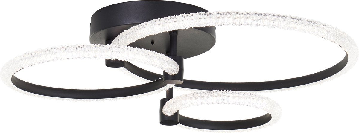 Brilliant Aydin – Deckenleuchte – Kristall-LED 30 W – Schwarz – mit Fernbedienung