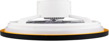 Rl Live Your Light Reality Varpula - Fächer - Schwarz-Gold - inkl. 1x SMD 28 W - Fernbedienung - integrierter Dimmer - stufenlos einstellbare Lichtfarbe - Sommer- und Wintermodus - 6 Geschwindigkeitsstufen
