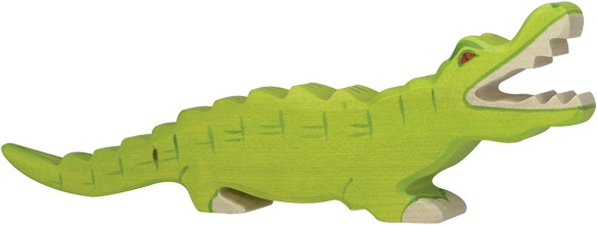 Holztiger Holzkrokodil